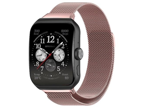 Correa De Reloj Inteligente Para Oppo Watch 3 Correa De Reloj De Metal De Acero Inoxidable Milanesa Rosa VENISYMLIS