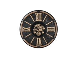 Reloj Pared Metal Cristal Negro 127x9x127cm