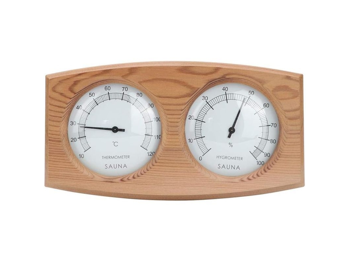 Termómetro-higrómetro 2 En 1 De Madera De Cedro Para Sauna, Rango De 10 A 120 °c, Accesorio Para Sauna, 2025