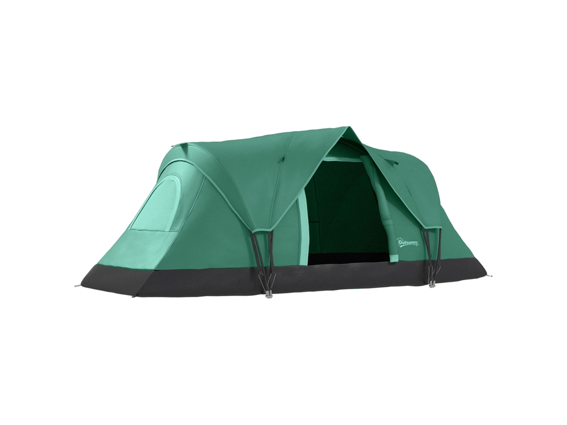 Tienda De Campaña Impermeable Para 5-6 Personas, 3000 Mm De Grosor, 455x220x180 Cm, Verde.