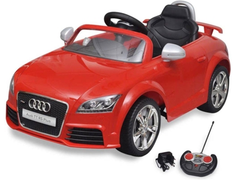 Coche de juguete rojo con mando, modelo Audi TT RS