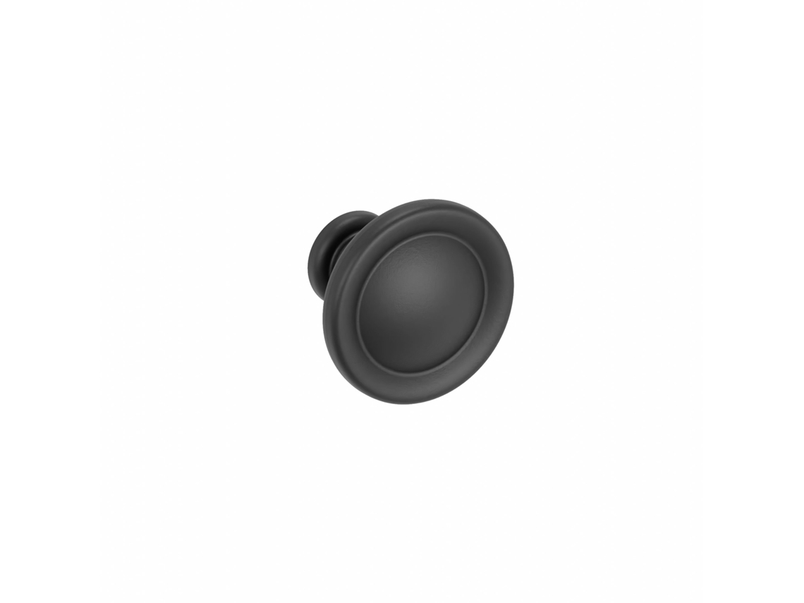 Pomo Para Mueble 31mm En Zamac Barniz Negro Mate Pack De 25