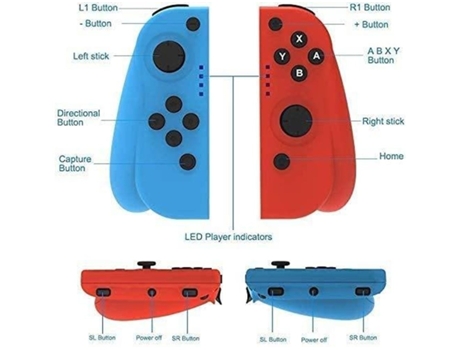 Controladores de interruptor Pro controlador inalámbrico para interruptor reemplazar Joy Switch controlador Bluetooth/6 ejes/vibración/Mac YIZHOOD