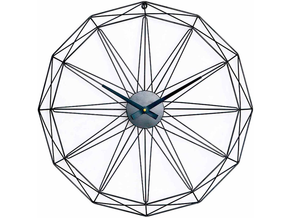 Reloj de Pared THINIA Moderno (Negro - 60 cm)