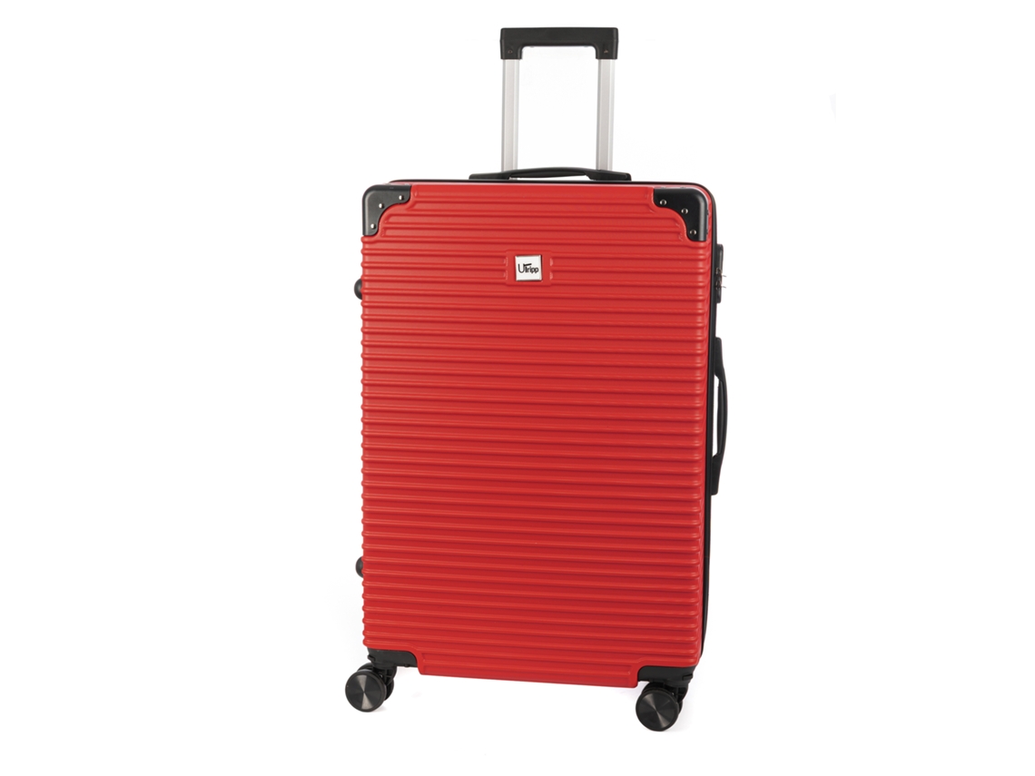 Maleta Mediana Trolley Rígida Ultraligera, De Abs De Alta Resistencia Con Esquinas Reforzadas. Cerradura Numérica Y 4 Ruedas Dobles 360°.