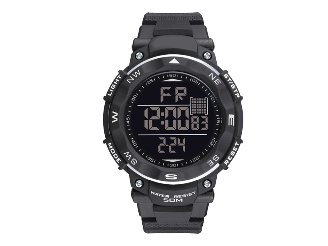 Reloj Deportivo Digital Smael, Resistente Al Agua Hasta 50 M, Con Retroiluminación Y Cronógrafo.