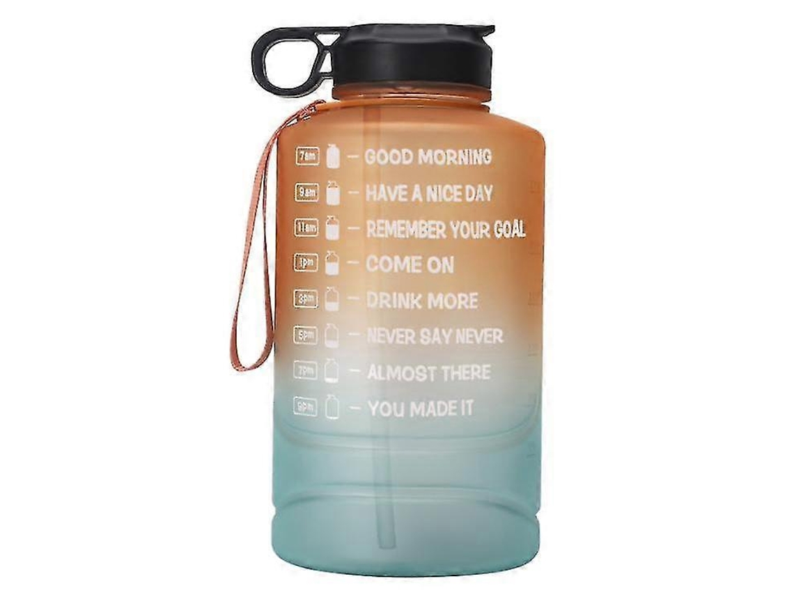 Botella De Agua Motivacional De 2,2 L, Boca Ancha, Portátil, Deportiva, Gradiente Rosewell