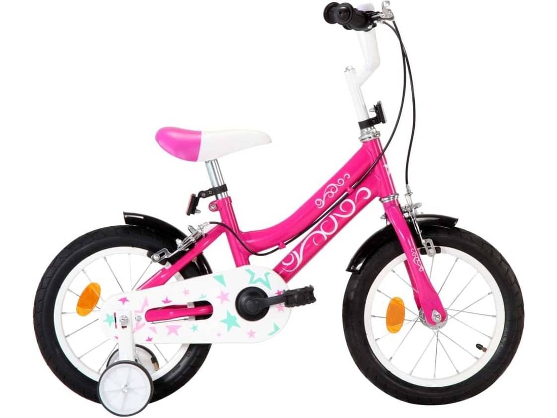 Sarabo árabe rizo Expresión vidaXL Bicicleta para niños 14 pulgadas negro y rosa