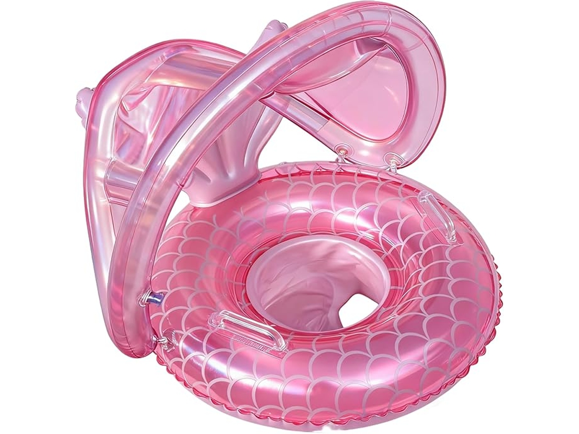 Barco Flotante Para Bebés Con Forma De Sirena, Para El Entrenamiento De Bebés De 6 A 48 Meses, Color Rosa. Siurn