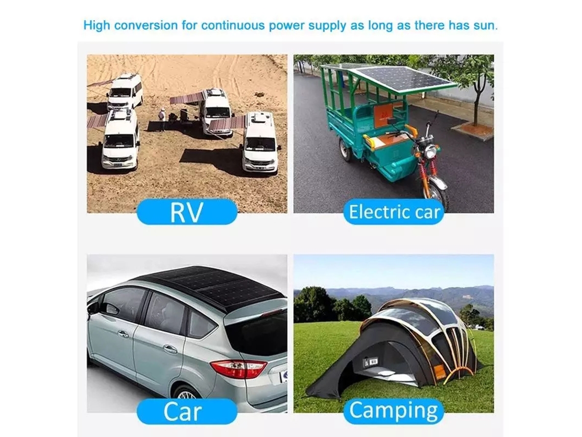 Kit De Panel Solar De Silicio Monocristalino De 20 W Con Controlador De 60 A Y 12 V/24 V Para Coche, Barco Y Autocaravana.