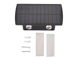 Luces Solares Exteriores Ip67 Impermeables, 4 Led, Para Vallas, De Pared Con Luz Cálida Exteriores
