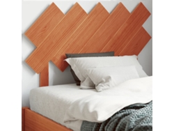 Cabecero De Cama Madera Maciza De Pino Marrón Cera 100 Cm