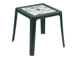 Mesa apilable 70x70 cm verde marmol 4025vm