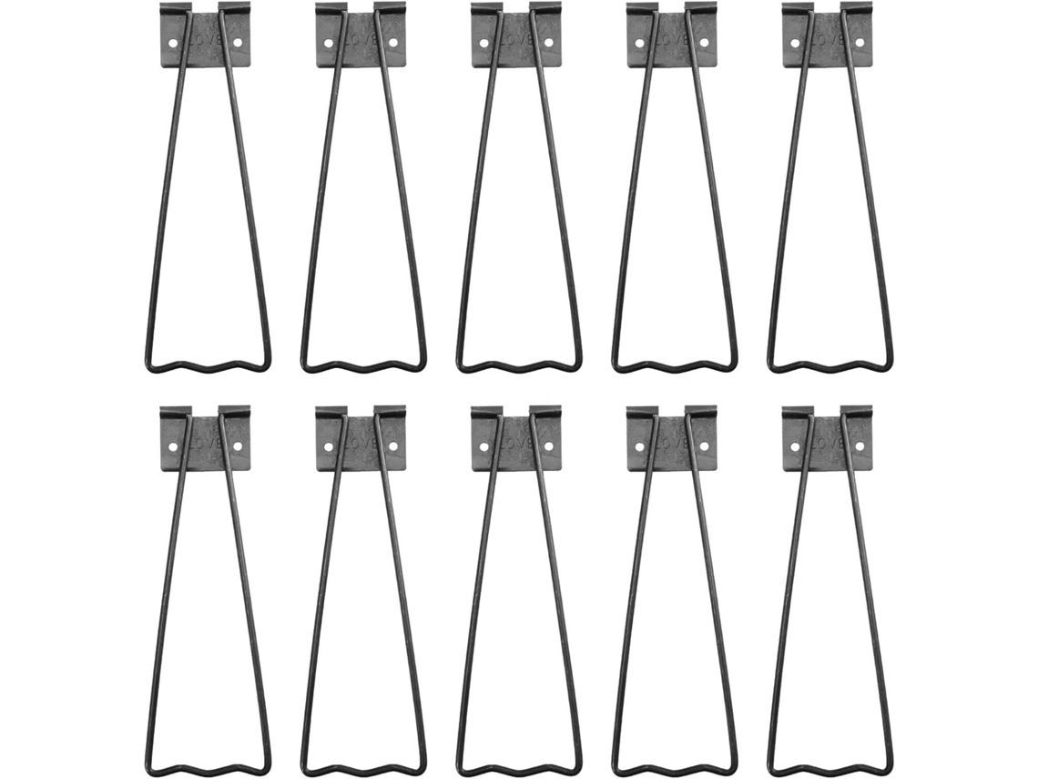 Juego 10 Soportes Metálicos Marcos Fotos Hierro Negro Formato Grande 12 Pulgadas Soporte Trasero Estable