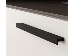 Tirador Para Mueble De Perfil De Aluminio Distancia Entre Ejes 247x14x18mm Negro Mate