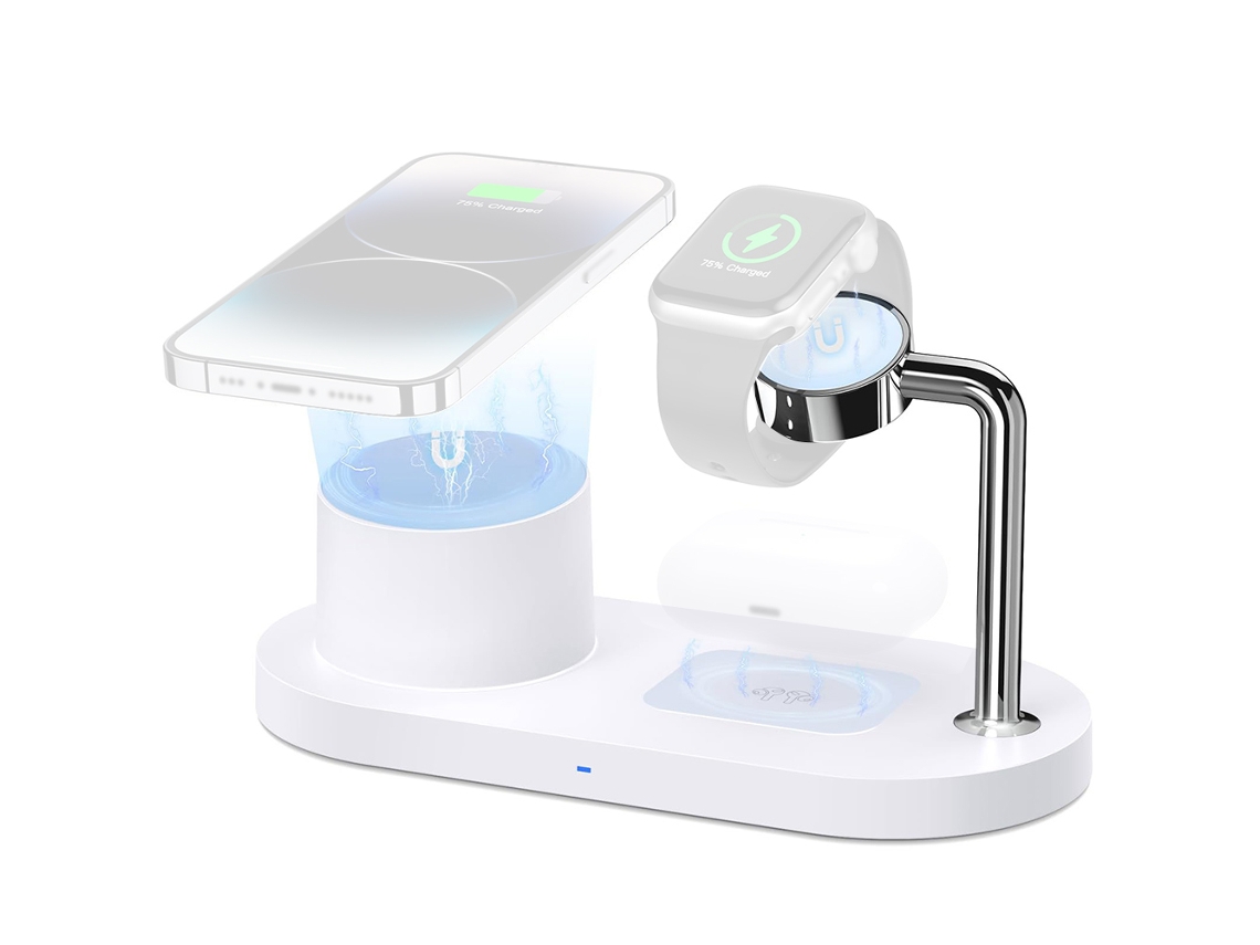 Estación De Carga Inalámbrica Magsafe 3 En 1 Para Iphone/watch/airpods Con Soporte Universal