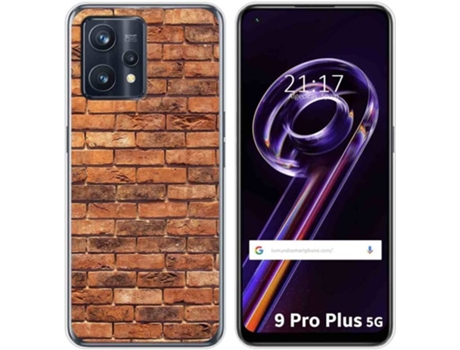 Carcasa para Realme 9 Pro Plus 5G TUMUNDOSMARTPHONE Dibujos Ladrillo 04 Multicolor