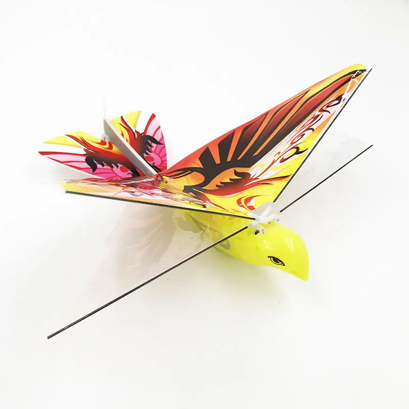 (naranja) Drone De Control Remoto Flying Bird Sky Bird Juguete Electrónico Para Mascotas Con Sonido Y Luces Led
