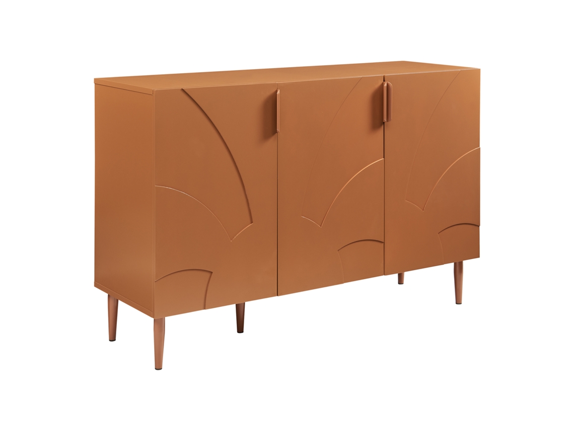 Aparador Starvili de 3 puertas, MDF, 75x115x38cm, color óxido, [EN.CASA]
