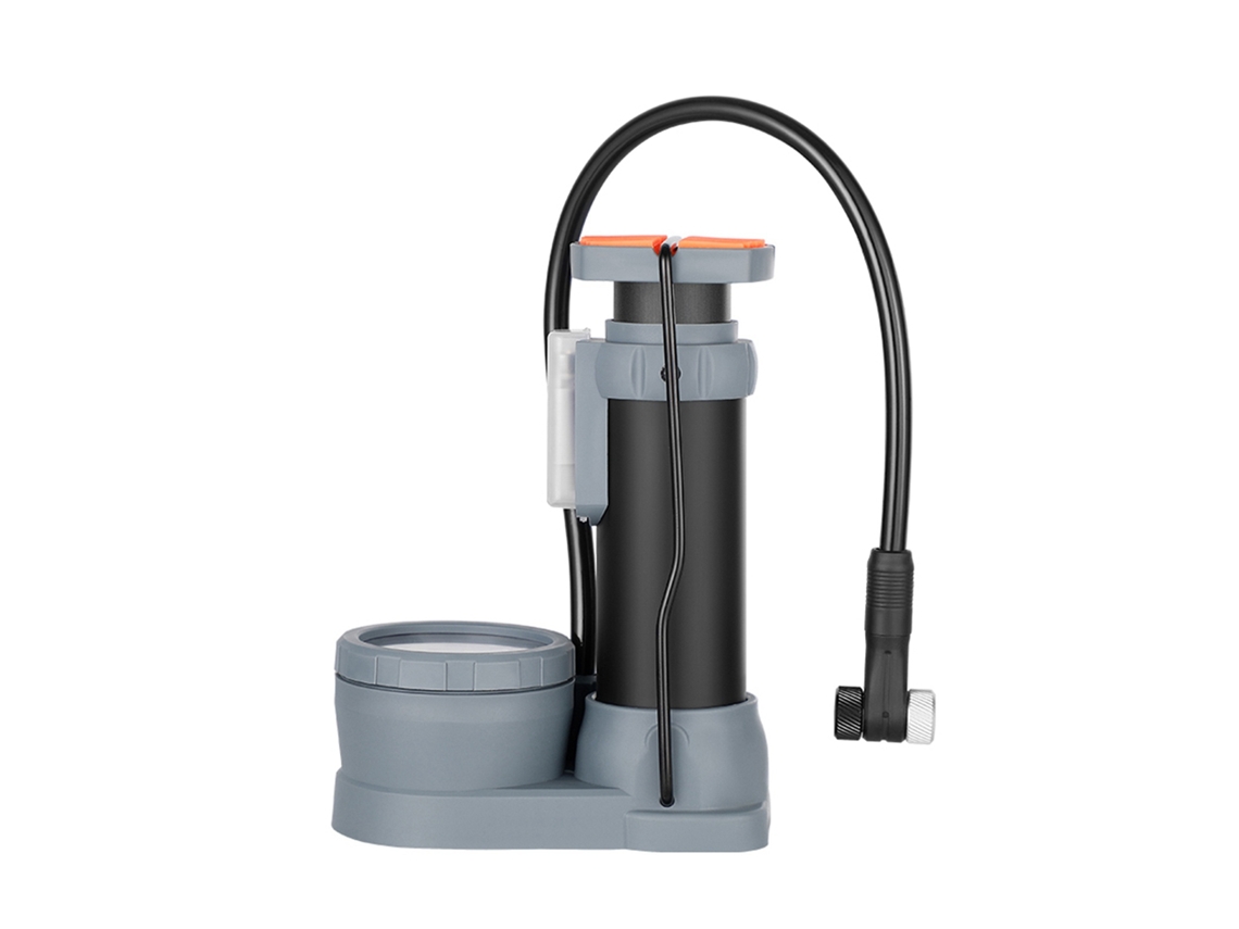 Bomba De Aire Para Bicicleta De Alta Presión De 120 Psi Con Manómetro Ajustable Para Válvulas Presta Y Schrader.