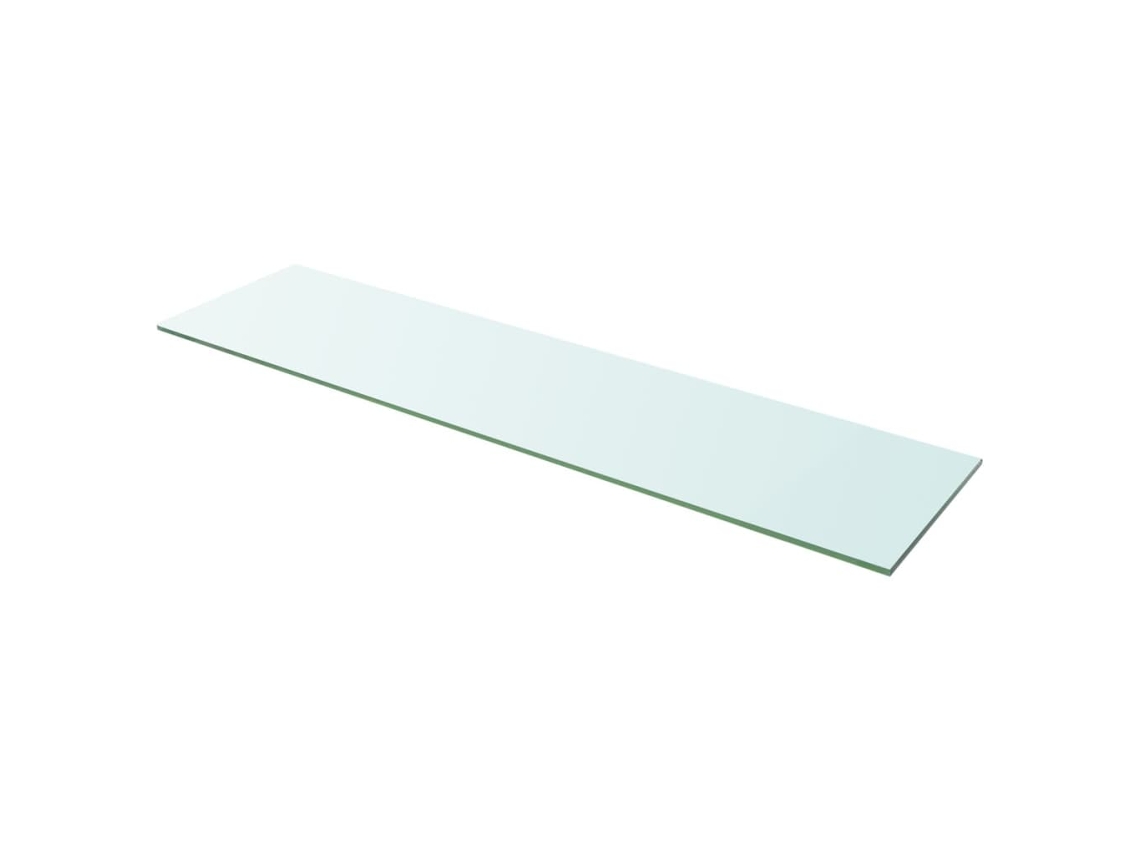 Estantes 2 Unidades Panel De Vidrio Transparente 100x25 Cm