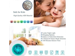 Reloj infantil GOKOCO con alarma, pantalla LED, función de repetición de alarma, funciona con pilas (Ancho x Alto x Profundidad cm)