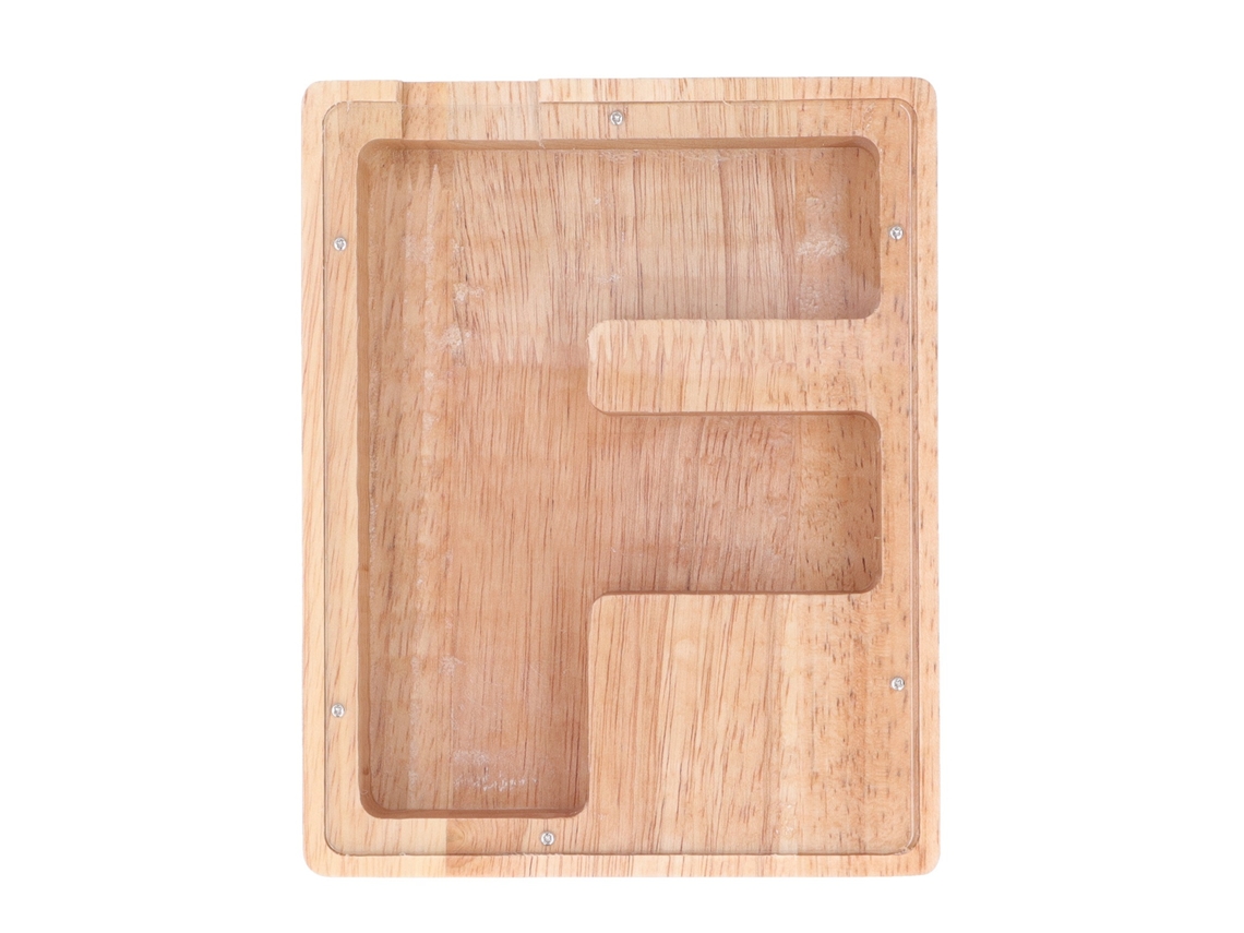 Ats-caja De Ahorros Personalizada Con Letra De Madera Transparente Segura Para Niños Y Niñas