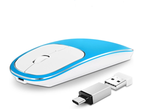 Ratón GETEK 0370 (Inalámbrico - 1600 dpi - Azul)