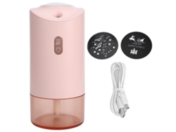 Humidificador recargable Mdug Mini Subwoofer de 300 ml con luz de proyección, rosa