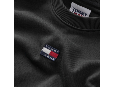 Camiseta de Hombre TOMMY JEANS Relax Badge Crew Algodón Orgánico Negro (XL)