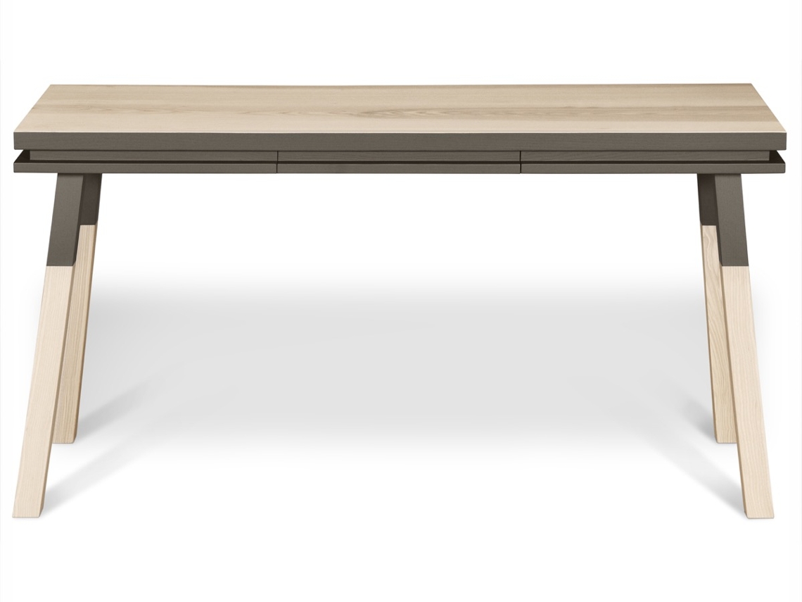 Escritorio MON PETIT MEUBLE FRANÇAIS Rectangular de Madera Maciza Con 1 Cajón 140 cm