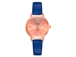 Reloj De Cuarzo Informal Para Mujer Lvpai Con Diamantes De Imitación, Correa De Aleación De Pu, Azul