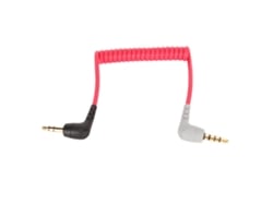Cable enrollado TRRS de 3,5 mm a 3,5 mm, ángulo recto, macho a macho, cable de micrófono para teléfono/tableta Rode SC7