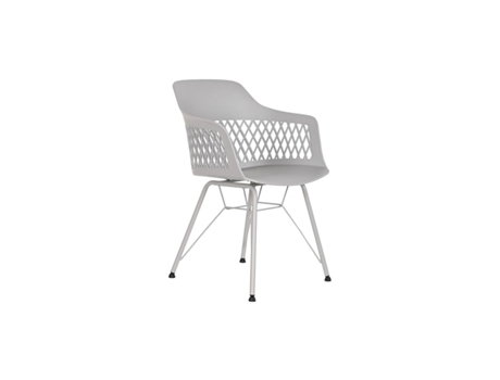 Silla de Comedor DKD Home Decor Metal Gris claro Polipropileno (57 x 57 x 80,5 cm)