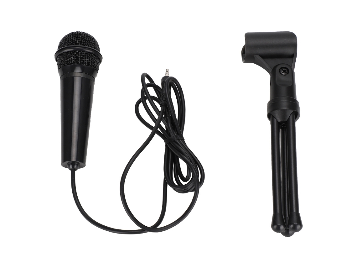 Micrófono de condensador profesional de escritorio con cable y soporte