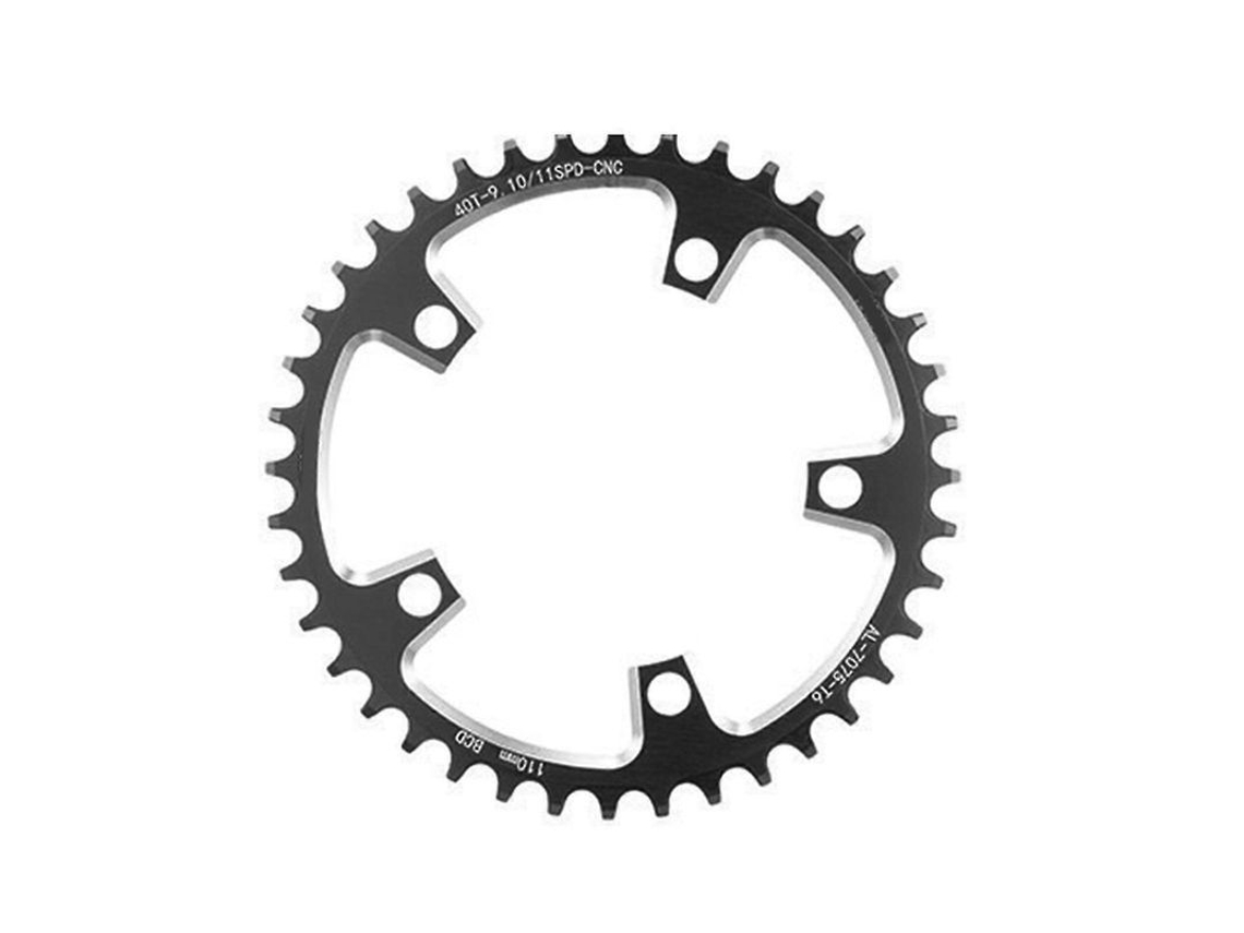 Placa De Cambio Para Bicicleta De Montaña, 5 Tornillos, 110bcd/130bcd, Montaje Directo, 40t, Color Negro.