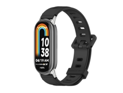 Correa Smartwatch para Xiaomi Mi Band 8/9 Silicona Transpirable Negro Plata YUYSAN