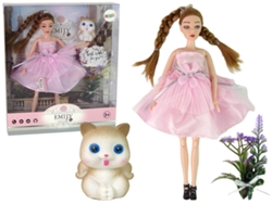 Muñeca bebé Emily Trenzas Gato Flores B.active