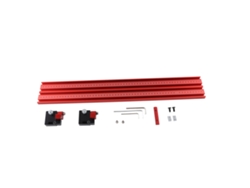 Carril En T De Aluminio Para Carpintería, 600 Mm Extensible Hasta 1200 Mm, Con Tope Y Deslizador.