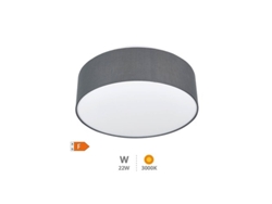 Lámpara de techo LED de tela Kasker, 22 W, 3000 K a 6500 K, regulable, gris, GSC