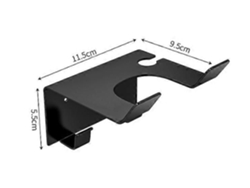 Soporte universal de pared para secador de pelo - Negro - GOKOCO