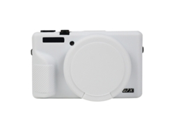 Capa Protetora De Silicone Macio Para Canon Powershot G7x Mark Iii / G7x Iii / G7x3 Com Tampa De Lente Branca
