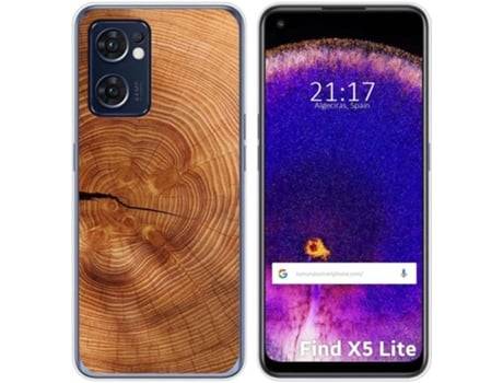 Carcasa Oppo Find X5 Lite 5G TUMUNDOSMARTPHONE Dibujos Madera 04 Multicolor