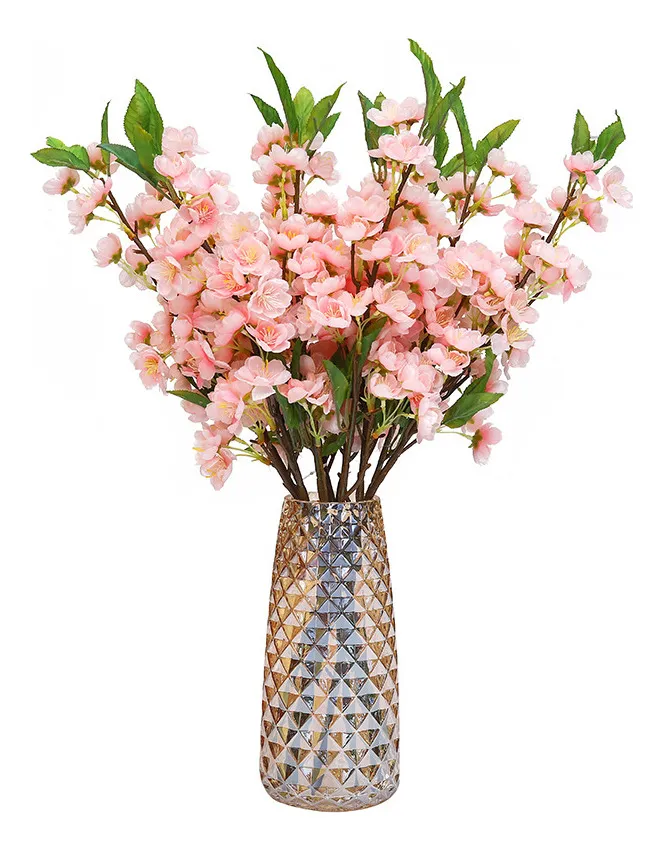 Nuevas flores artificiales de ciruelo de 6 ramas vayotoy