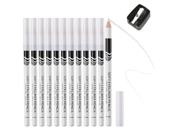 VVJIJILLY Lápis Para Linha Branca Para Olhos, À Prova Dágua, De Longa Duração, Pode Ser Usado Como Iluminador, Olho Brilhante, Ferramenta De Maquiagem (12pcs)