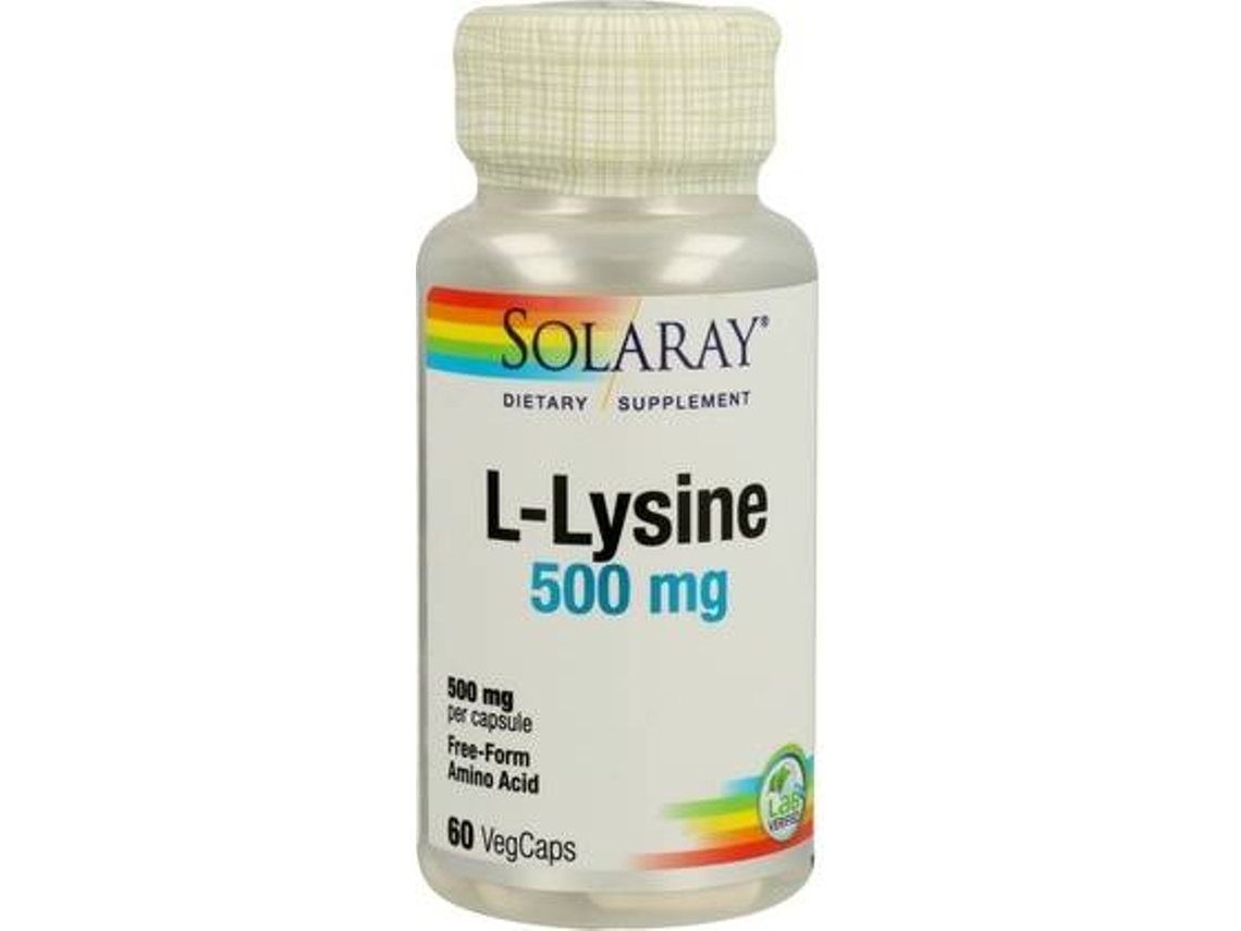 Complemento Alimenticio SOLARAY L-Lysine (60 cápsulas de 500mg)