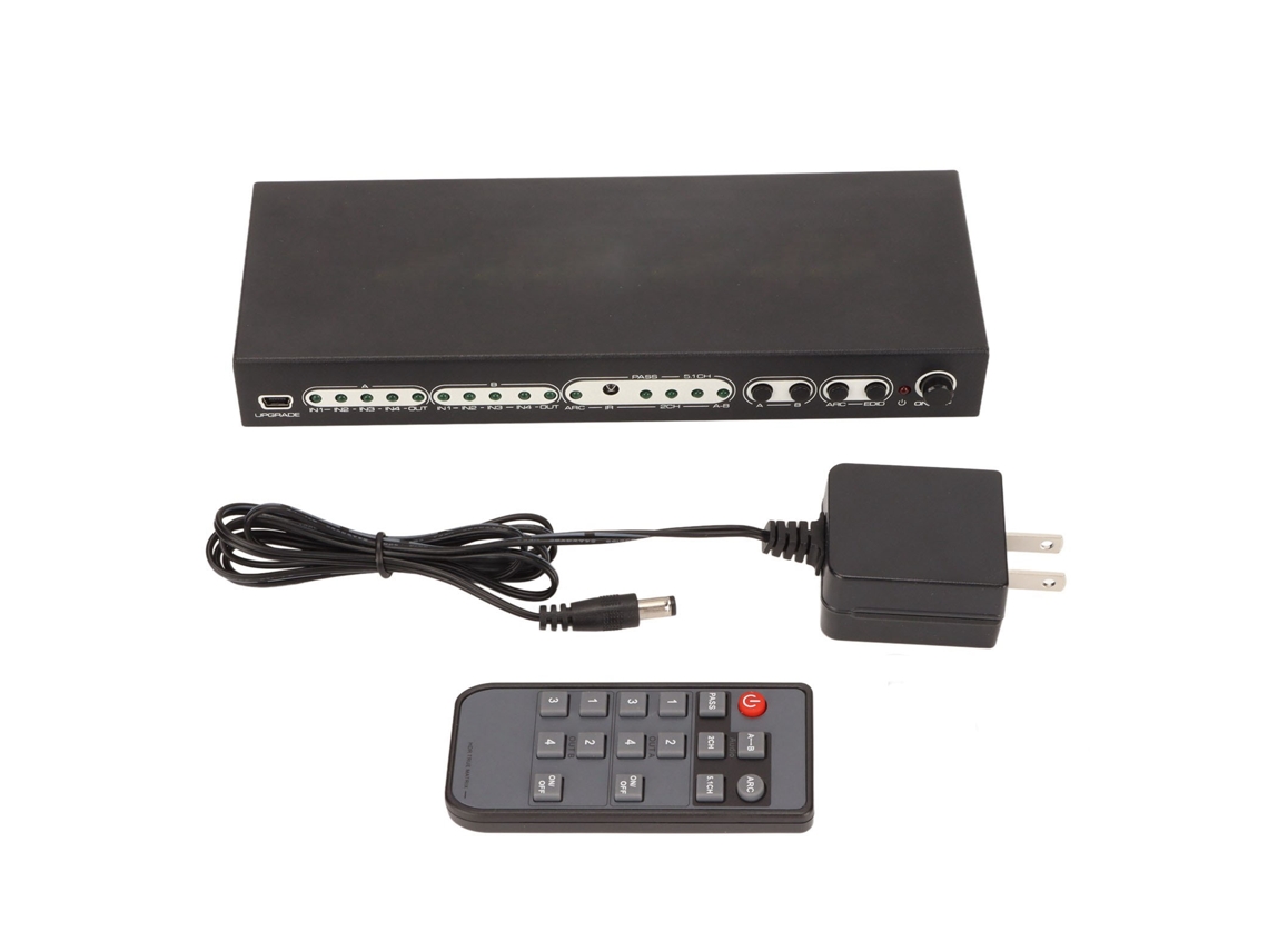 Conmutador HDMI de matriz (8K 60 Hz HDR, control remoto IR)