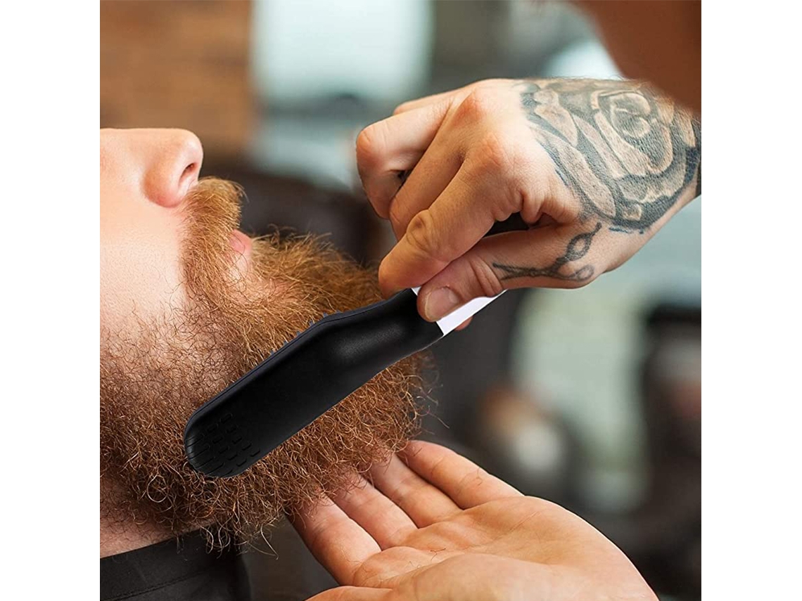 Cepillo alisador de barba iónico de calentamiento rápido portátil