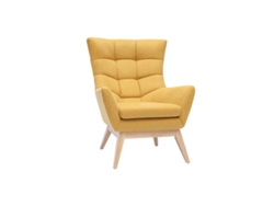 Sillón Tejido Efecto Aterciopelado Texturizado Amarillo Mostaza Brody MILIBOO