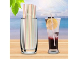 1000 Pajitas Plásticas Negras Flexibles Para Fiesta Cumpleaños Boda Verano Bar Bebidas Adultos Niños 24cm